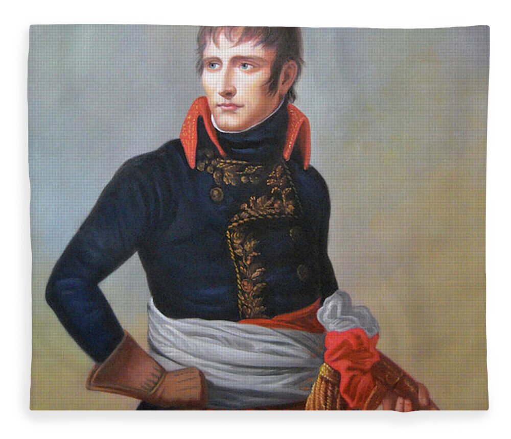 Napoleon Fleece Blanket featuring the painting Napoleon Bonaparte as First Consul by Andrea Appiani