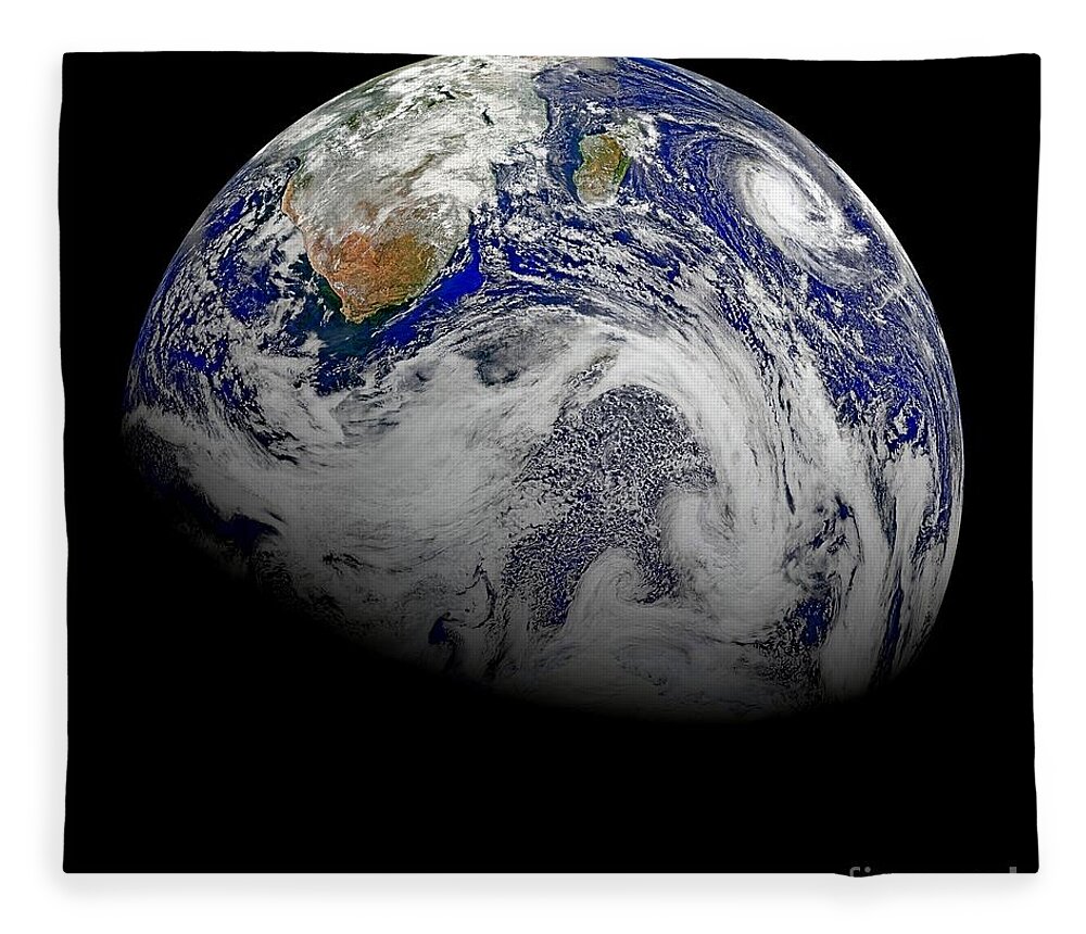 Nasa Fleece Blanket featuring the photograph NASA HD Sky View of Earth From Suomi NPP by Rose Santuci-Sofranko