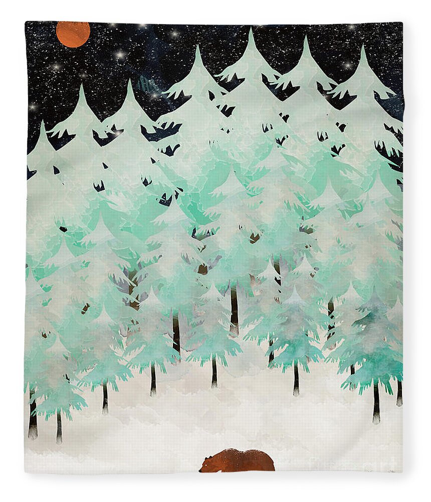 Nature Fleece Blanket featuring the painting Natures Way by Bri Buckley
