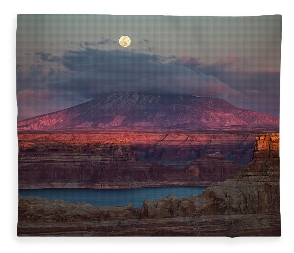 Navajo Mountain Fleece Blanket featuring the photograph Navajo Mountain by Wesley Aston