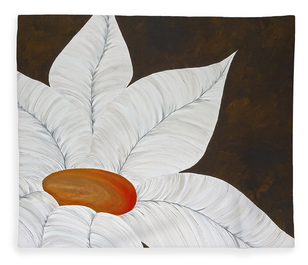Flower Fleece Blanket featuring the painting Nectar by Tamara Nelson