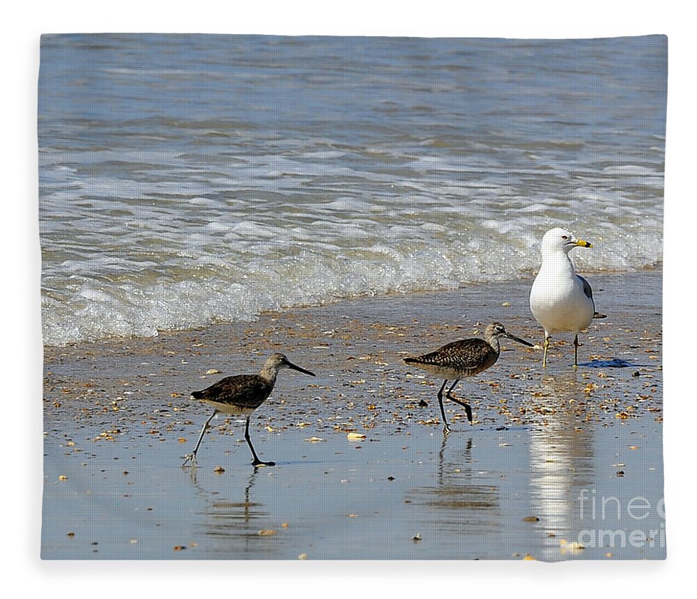 Birds Fleece Blanket featuring the photograph Outer Banks OBX #11 by Buddy Morrison