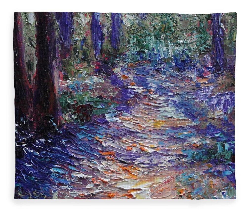 Nelder Grove Fleece Blanket featuring the painting Nelder Grove by Shannon Grissom