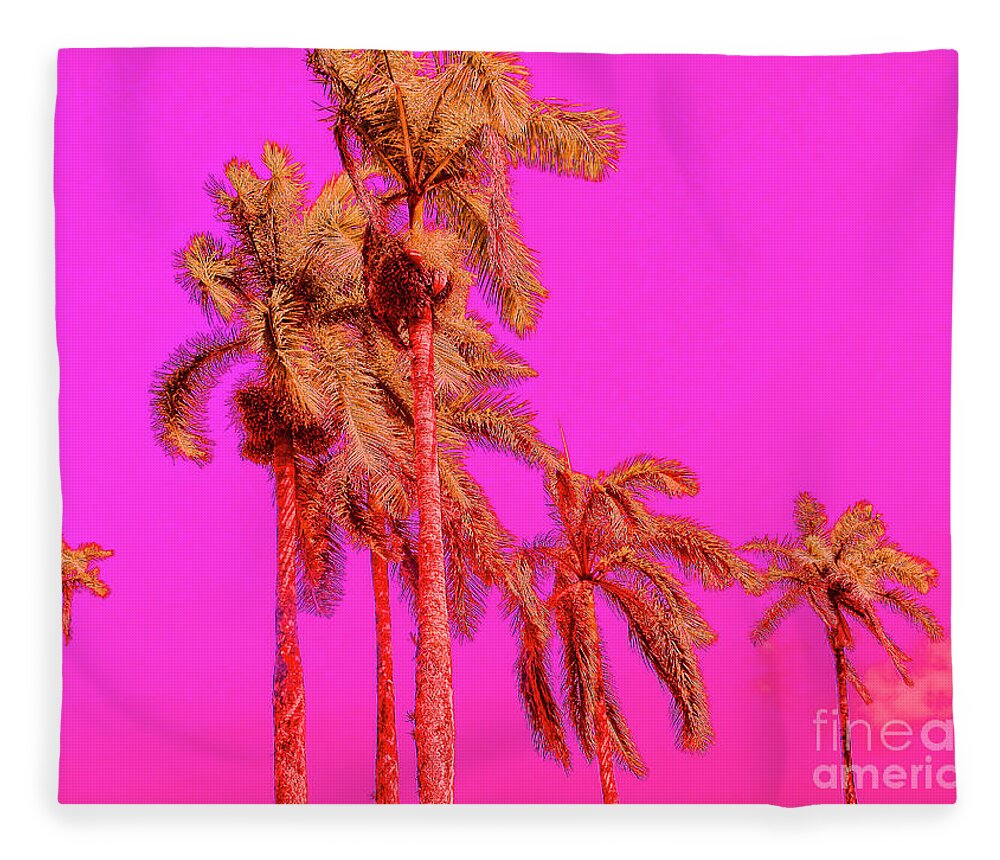 Pop Art Fleece Blanket featuring the photograph Neon Tropics by Onedayoneimage Photography