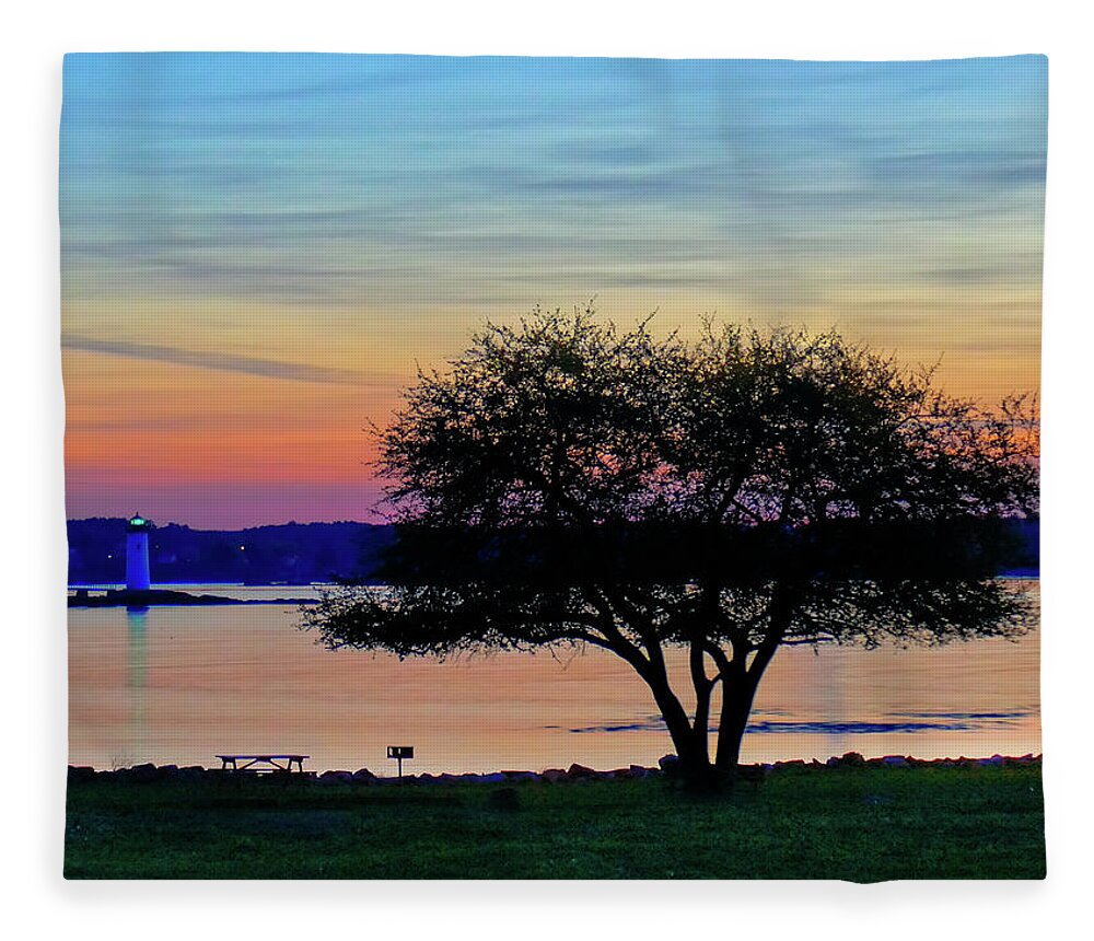 Sunrise Fleece Blanket featuring the photograph New Castle Sunrise by David Thompsen