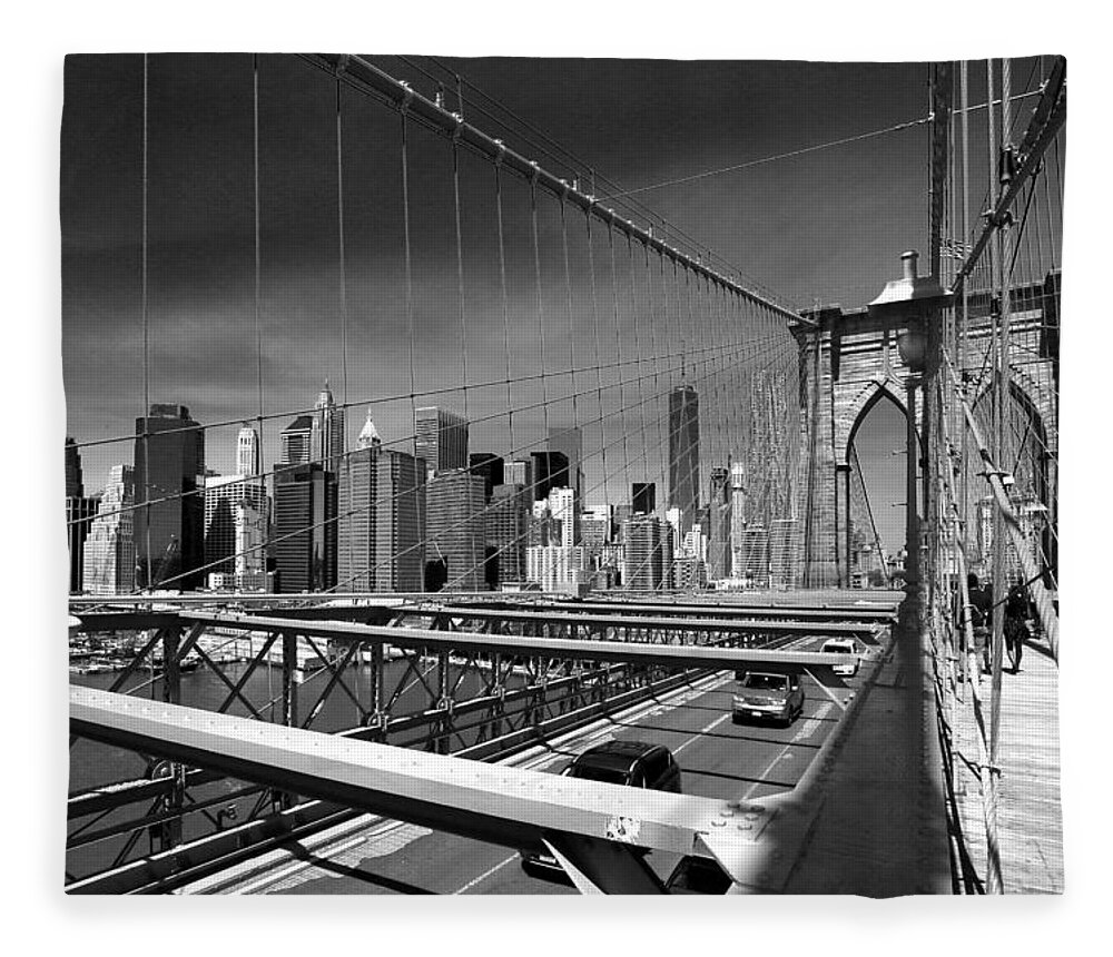 Brooklyn Fleece Blanket featuring the photograph New York City by Steve Parr