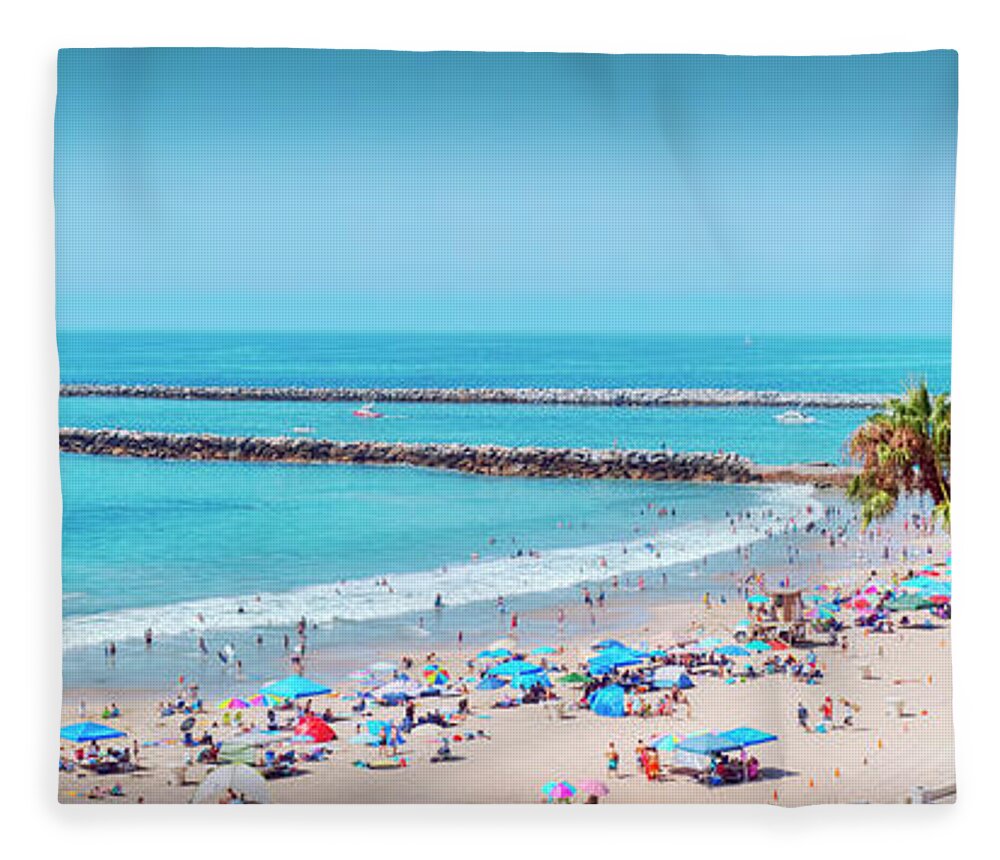 Newport Beach Fleece Blanket featuring the photograph Newport Corona del Mar Channel by David Zanzinger