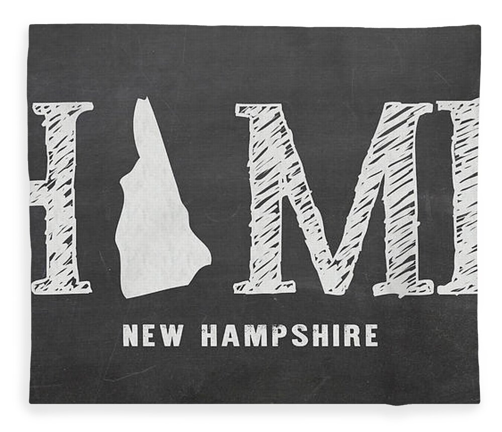 New Hampshire Fleece Blanket featuring the mixed media NH Home by Nancy Ingersoll