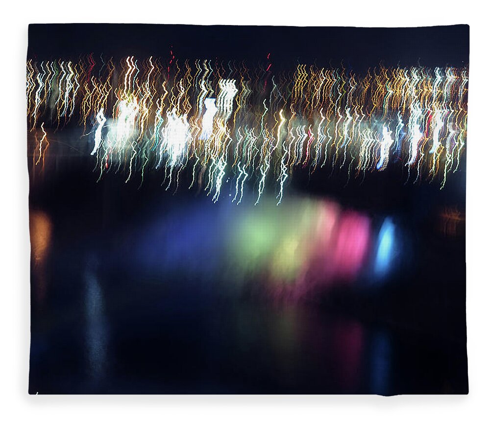 Corday Fleece Blanket featuring the photograph Light Paintings - Ascension by Kathy Corday