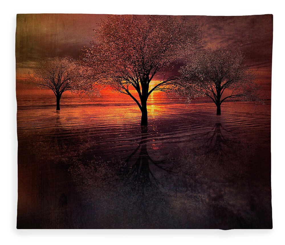 Clouds Fleece Blanket featuring the photograph Nightfall at the Dunes by Debra and Dave Vanderlaan