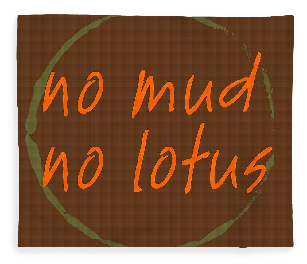 Thich Nhat Hanh Fleece Blanket featuring the digital art No Mud No Lotus by Julie Niemela