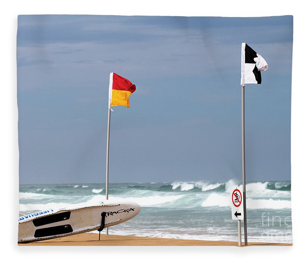 Beach Fleece Blanket featuring the photograph No Surfing by Linda Lees