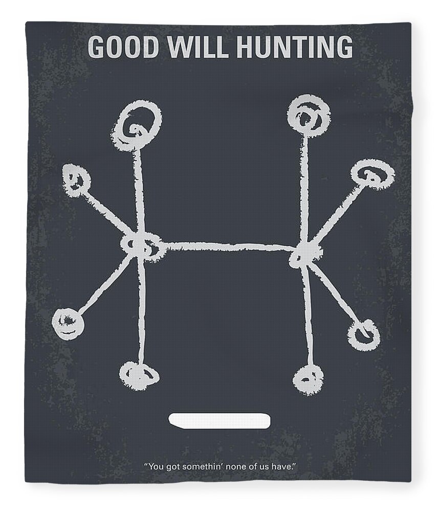 Good Will Hunting Fleece Blanket featuring the digital art No461 My Good Will Hunting minimal movie poster by Chungkong Art