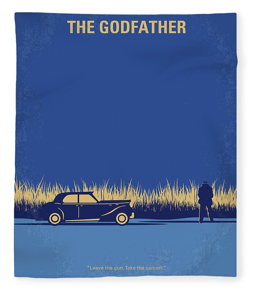 The Godfather Fleece Blanket featuring the digital art No686-1 My Godfather I minimal movie poster by Chungkong Art