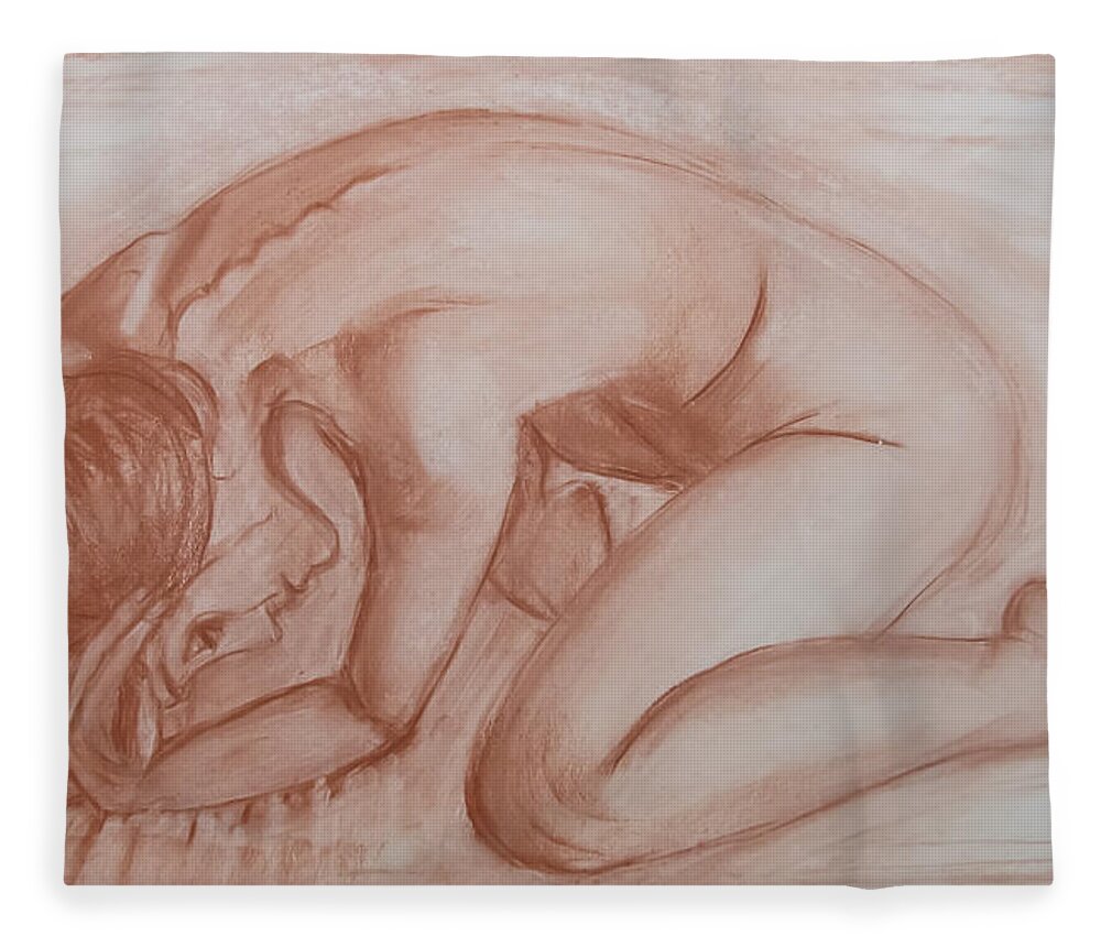 Beautiful Fleece Blanket featuring the painting Nocturne by Jarko Aka Lui Grande