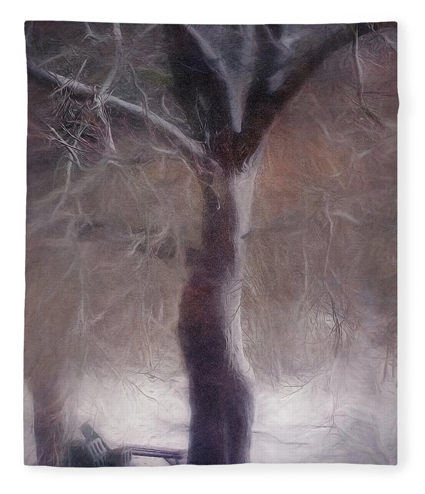 Tree Fleece Blanket featuring the photograph Nor'easter #3 by Kate Hannon