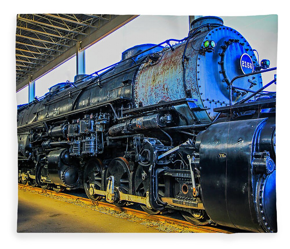 Steam Engine Fleece Blanket featuring the photograph Norfolk and Western 2156 by Dale R Carlson