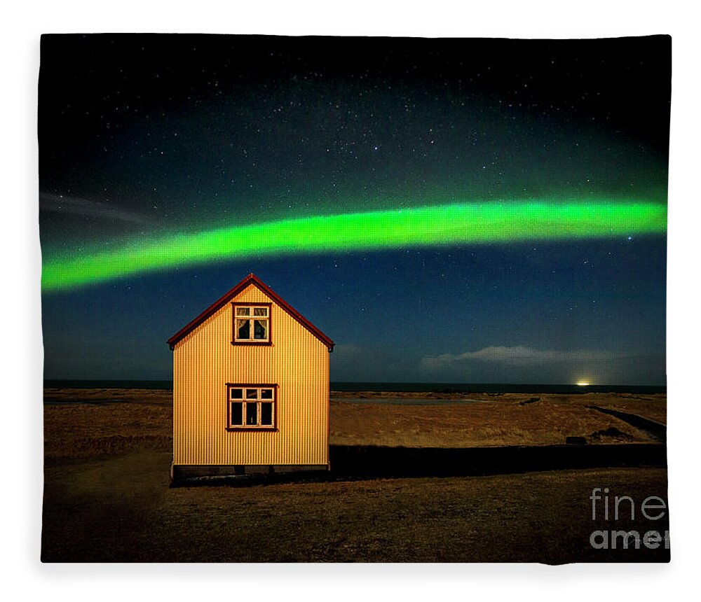 Iceland Fleece Blanket featuring the photograph Northern Lights of Iceland 1 by Craig J Satterlee
