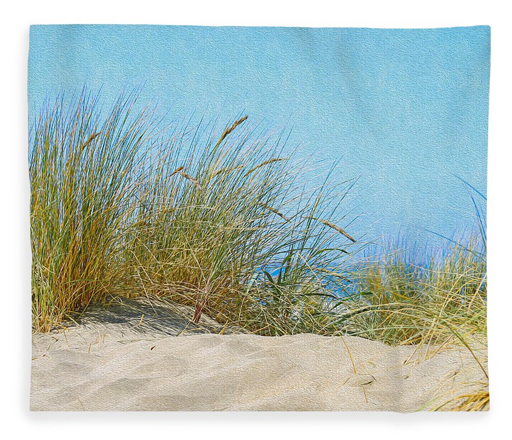 Bonnie Follett Fleece Blanket featuring the photograph Ocean Beach Dunes by Bonnie Follett