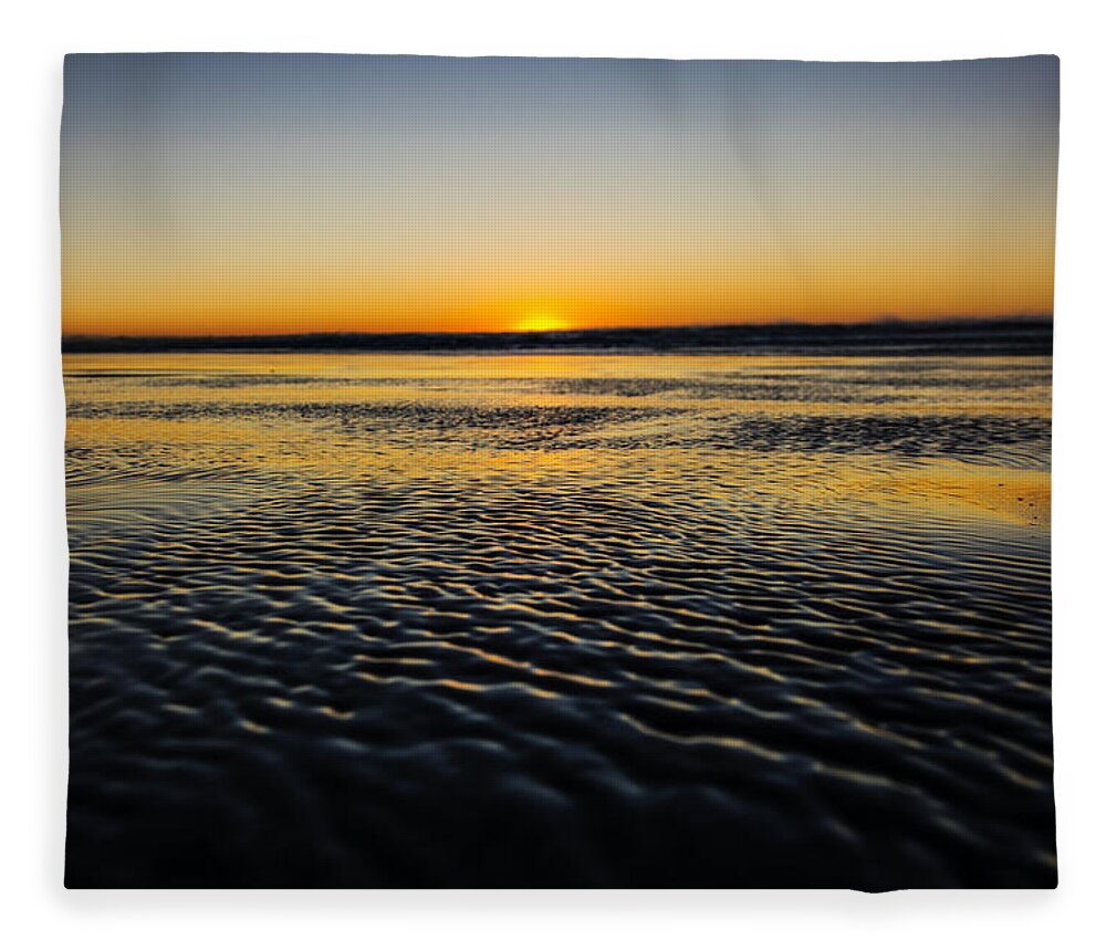 Day Fleece Blanket featuring the photograph Ocean Shores Sunset by Pelo Blanco Photo
