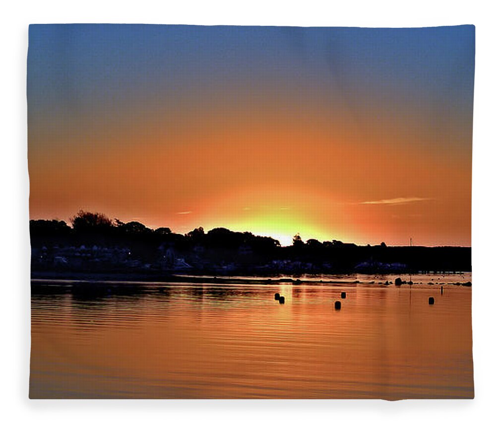 Sunrise Fleece Blanket featuring the photograph October Morning by Bruce Gannon