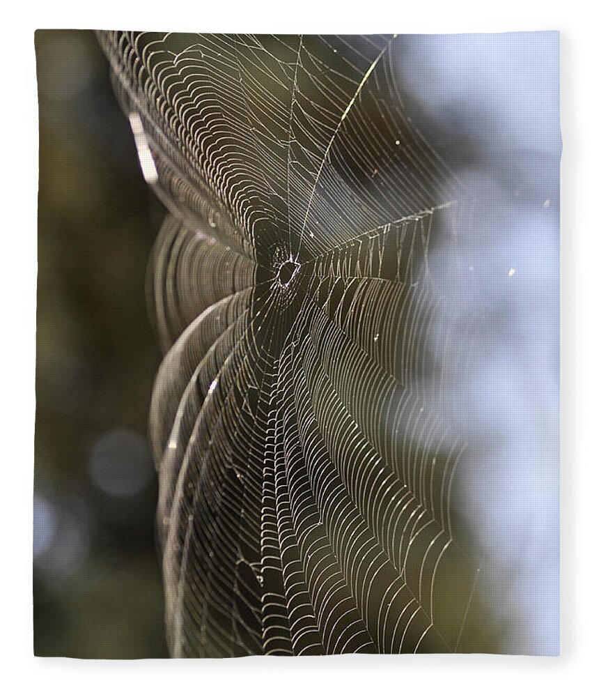 Clay Fleece Blanket featuring the photograph Oh What Webs We Weave by Clayton Bruster