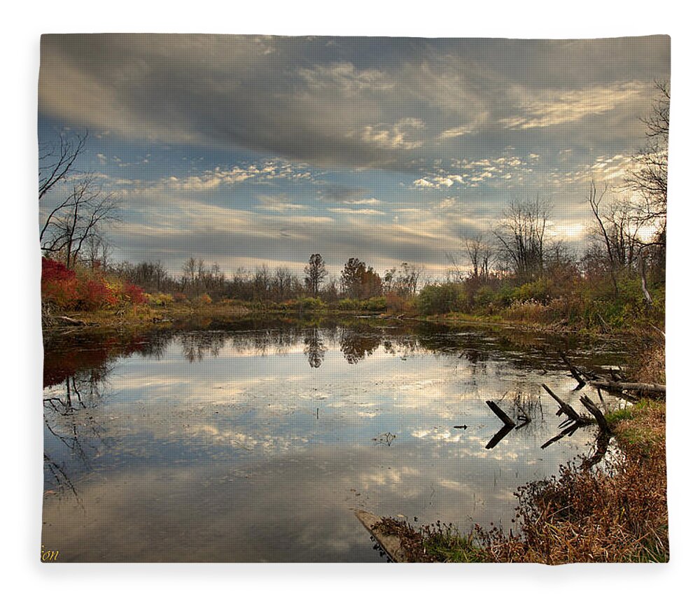 Landscape Fleece Blanket featuring the photograph Ohio Sunset by Brian Gustafson