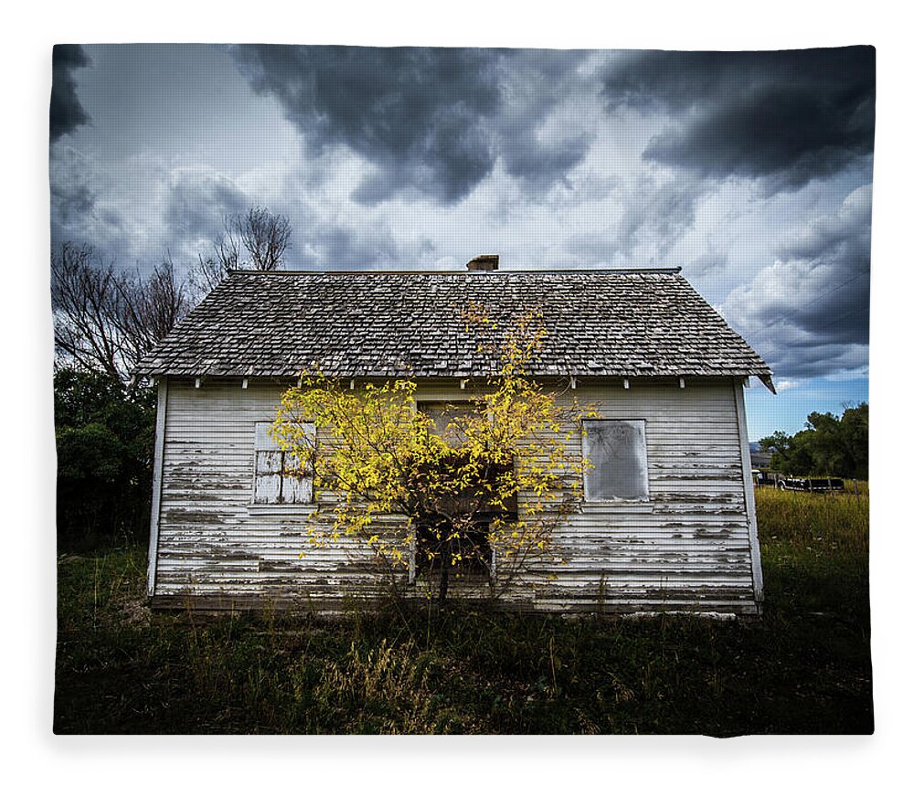 Old House Fleece Blanket featuring the photograph Old House by Wesley Aston