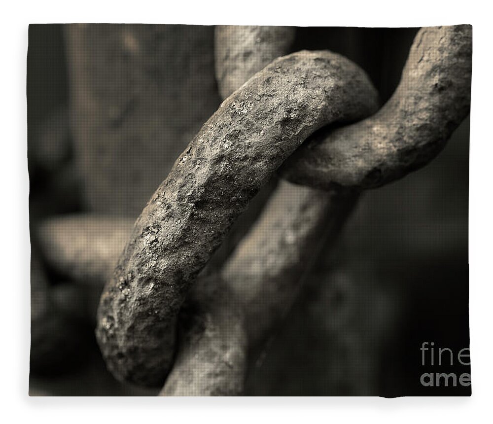 Chain Fleece Blanket featuring the photograph Old Iron by Mike Eingle