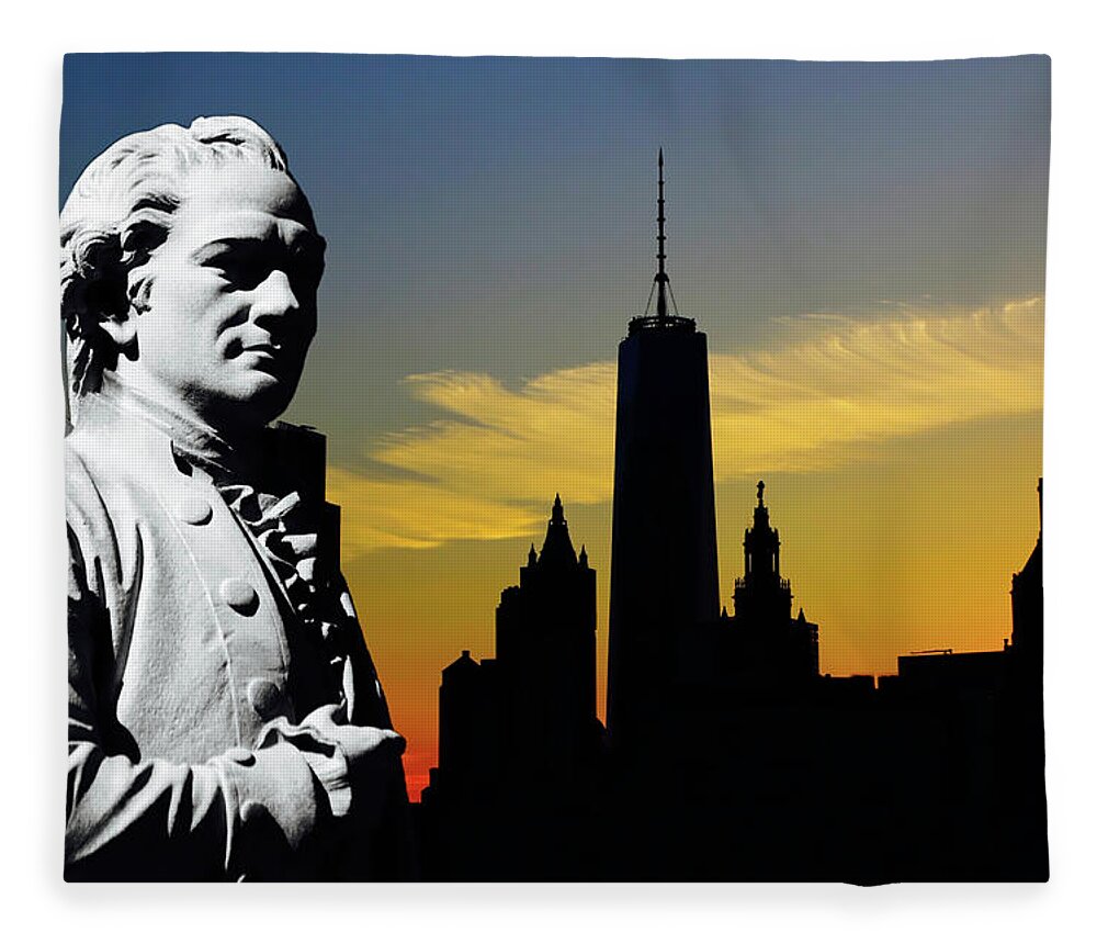 Sculpture Fleece Blanket featuring the photograph Old Meets New by DiDesigns Graphics