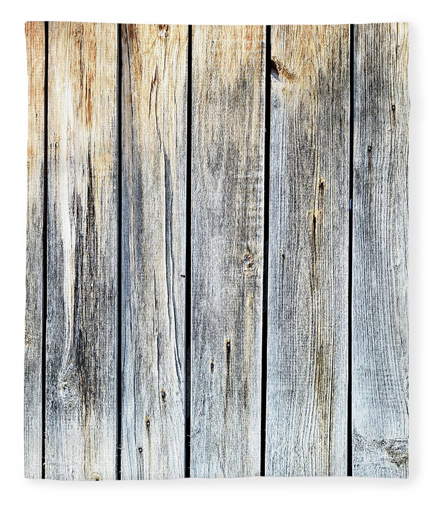 Wooden Planks Fleece Blanket featuring the photograph Old Weathered Wood Planks by John Williams