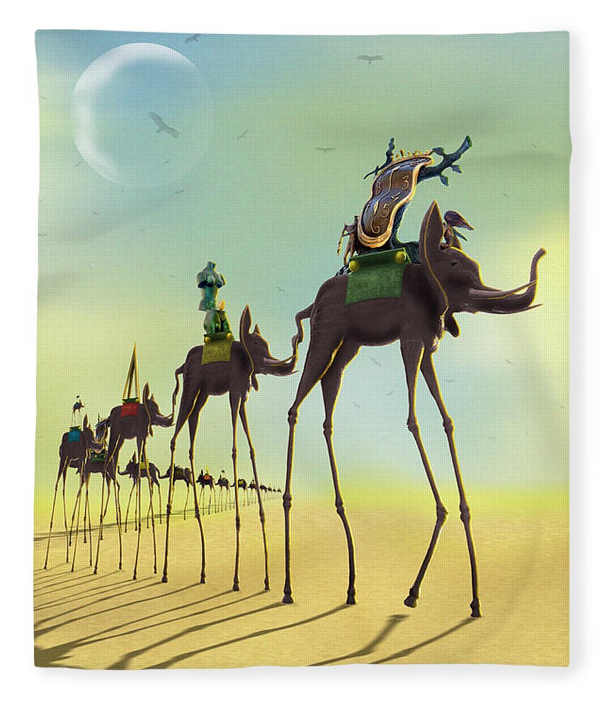 Surrealism Fleece Blanket featuring the photograph On the Move 2 by Mike McGlothlen