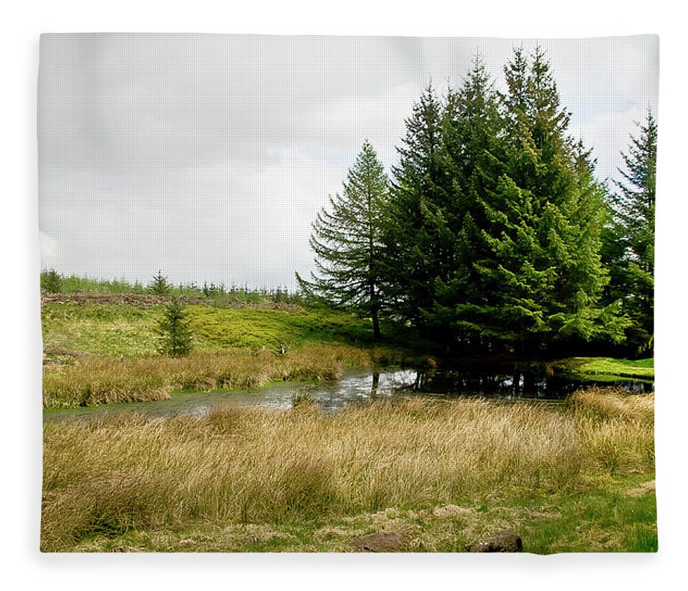 Woods Fleece Blanket featuring the photograph On the Woodland edge by Elena Perelman