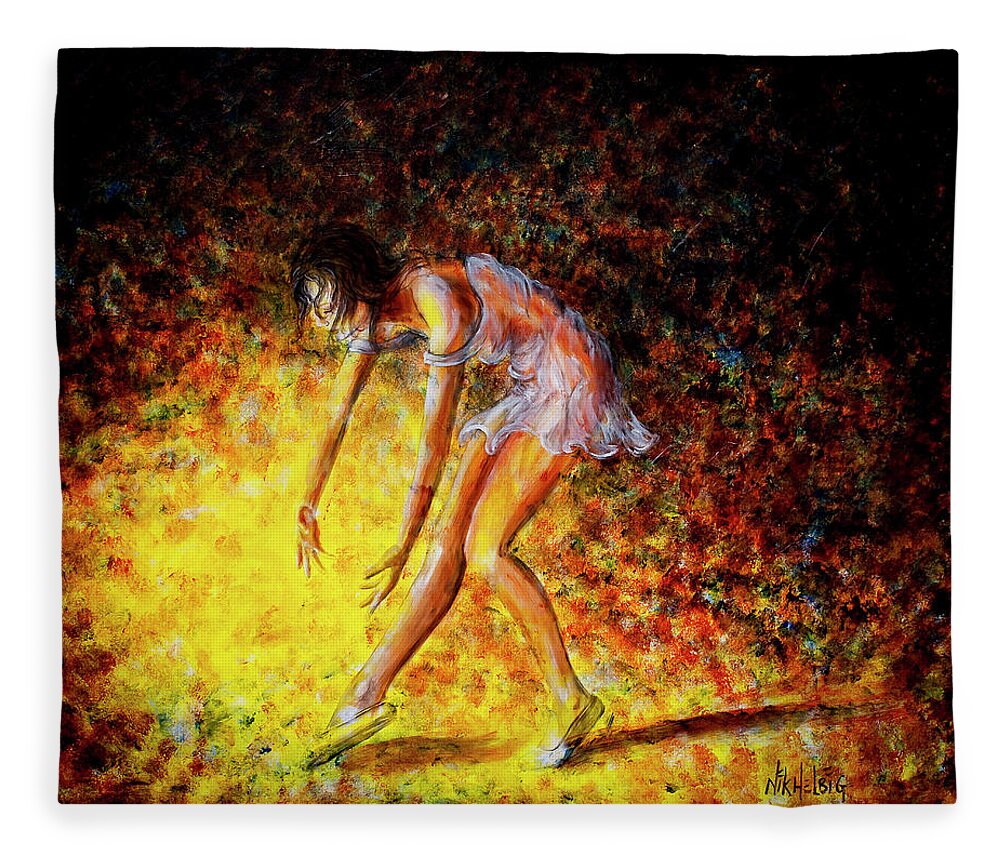 Dancer Fleece Blanket featuring the painting Once In A Lifetime IV by Nik Helbig