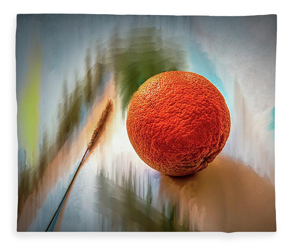 Orange Fleece Blanket featuring the photograph Orange #g4 by Leif Sohlman