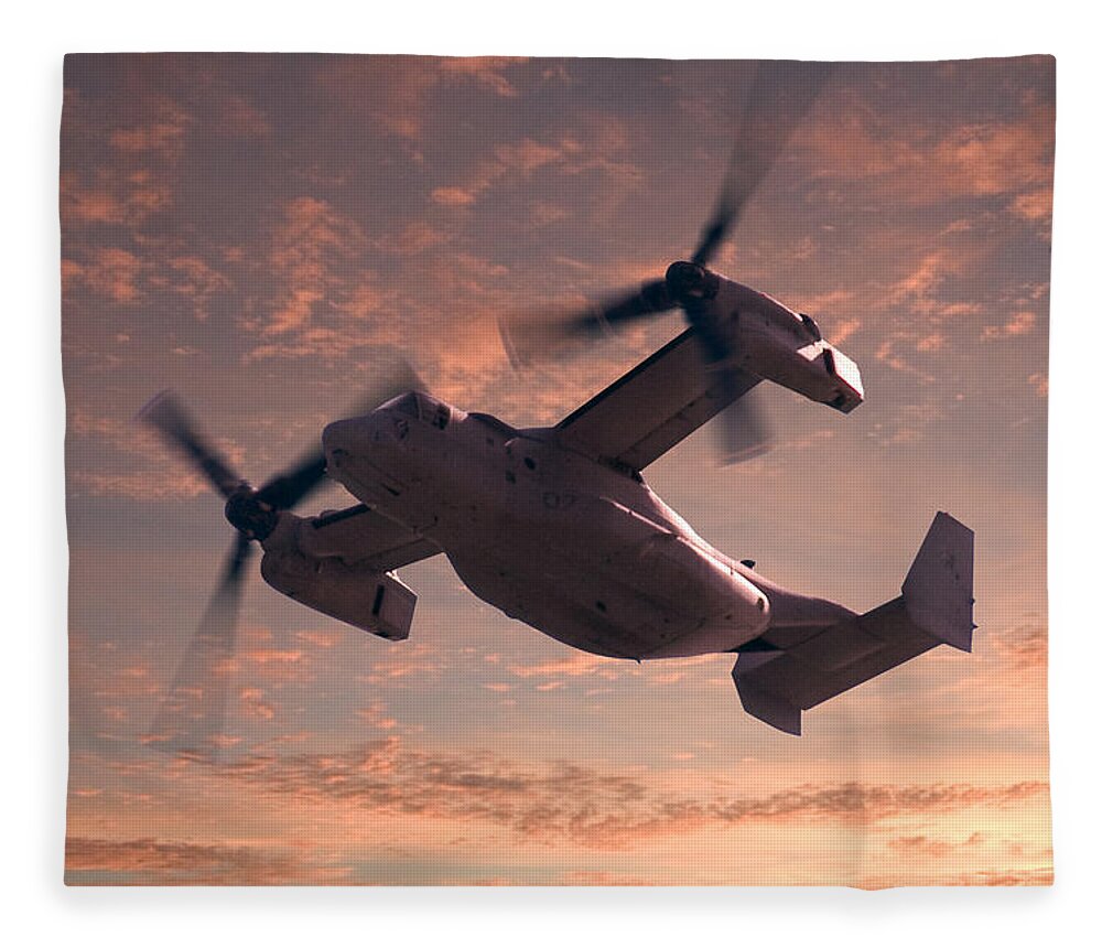 Osprey Fleece Blanket featuring the relief Ospreys in Flight by Mike McGlothlen