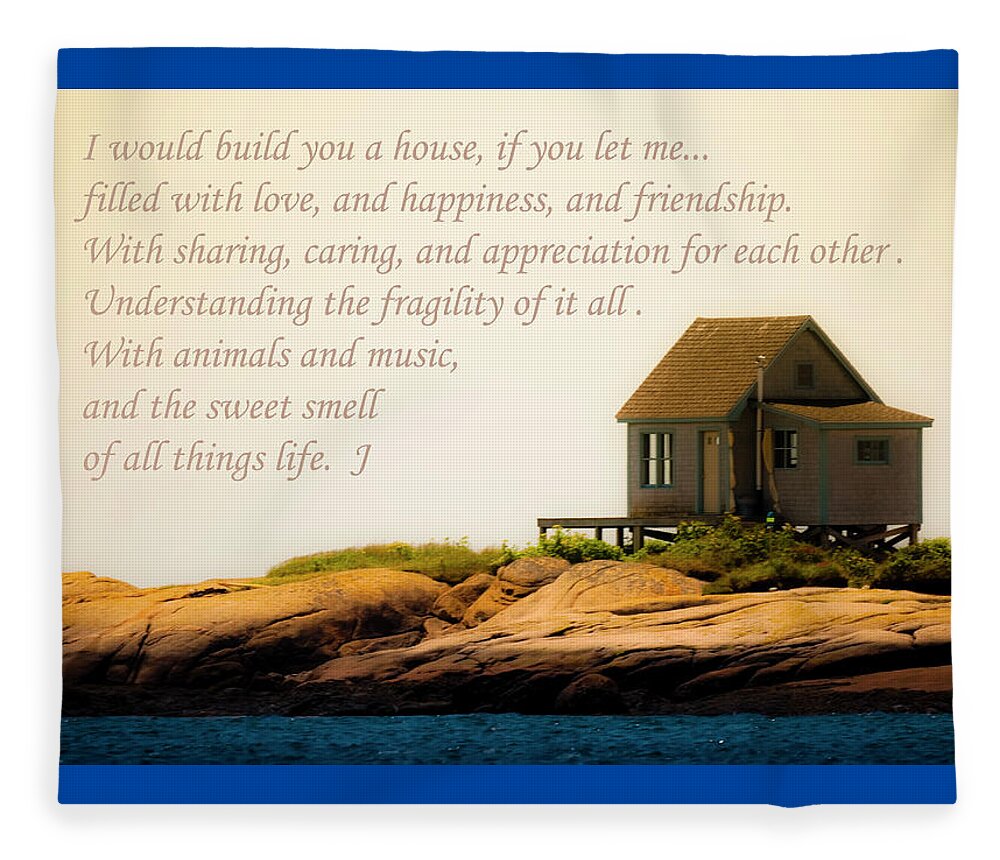 Cabin. Island. Prose Fleece Blanket featuring the photograph Our House by Jeff Cooper