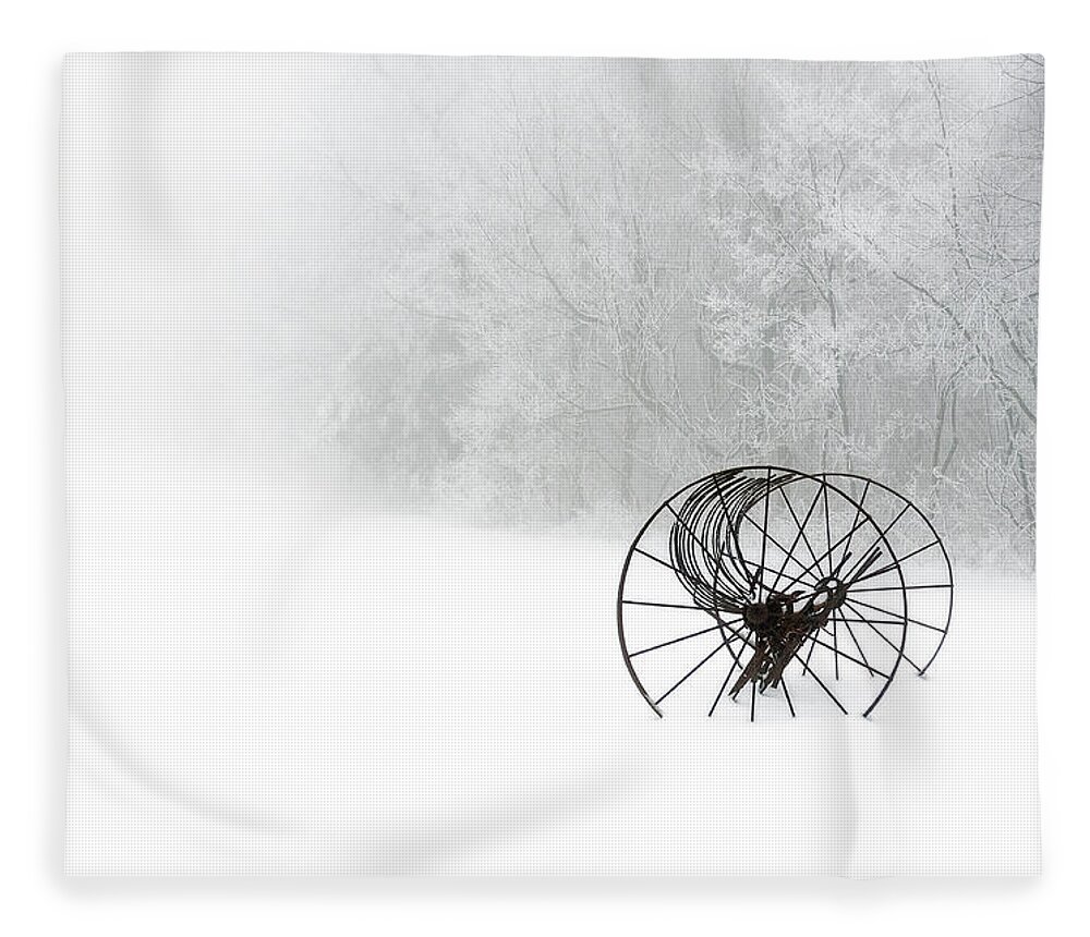 Blue Ridge Parkway Fleece Blanket featuring the photograph Out of the Mist a Forgotten Era 2014 by Greg Reed