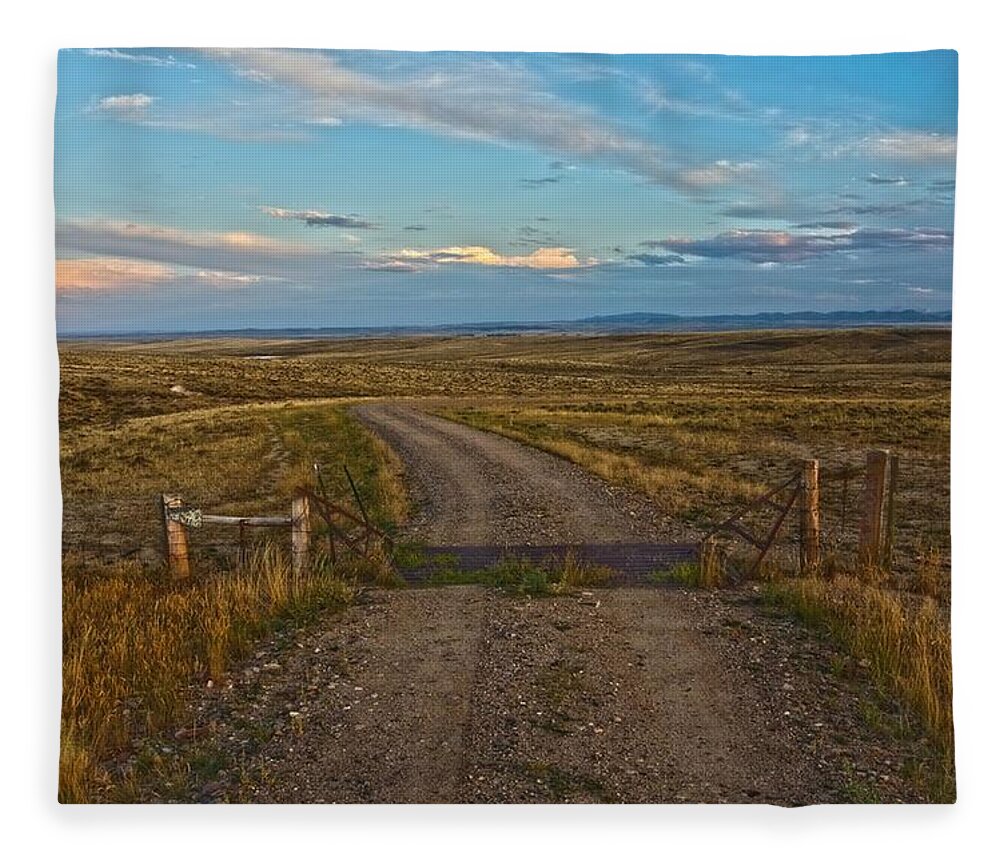 Dirt Road Fleece Blanket featuring the photograph The Road Less Traveled by Amanda Smith