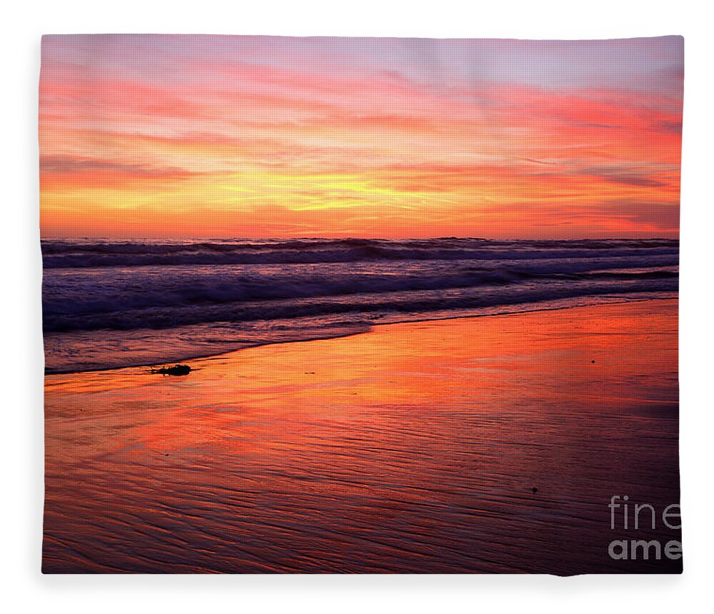 Landscapes Fleece Blanket featuring the photograph Cardiff Coastline by John F Tsumas
