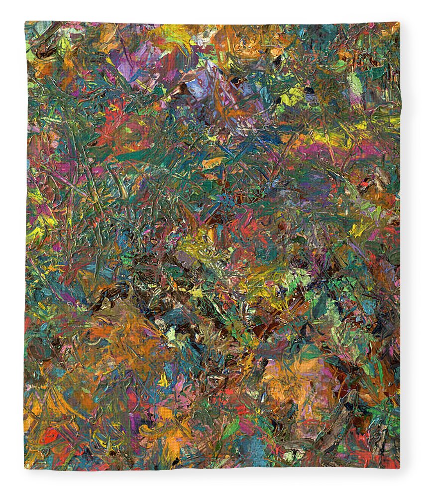 Abstract Fleece Blanket featuring the painting Paint number 29 by James W Johnson