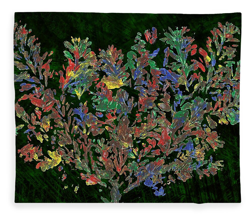 Autumn Fleece Blanket featuring the painting Painted Nature 2 by Sami Tiainen
