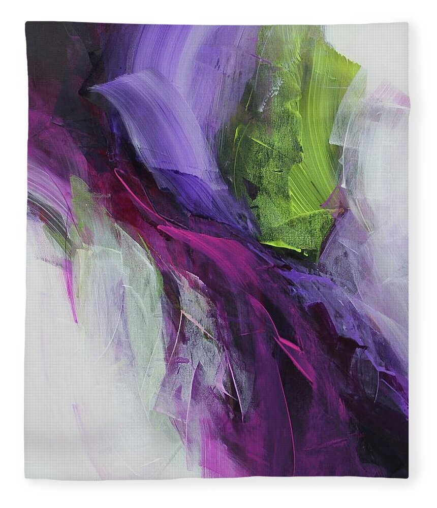 Art Print Fleece Blanket featuring the painting Panache by Tracy Male