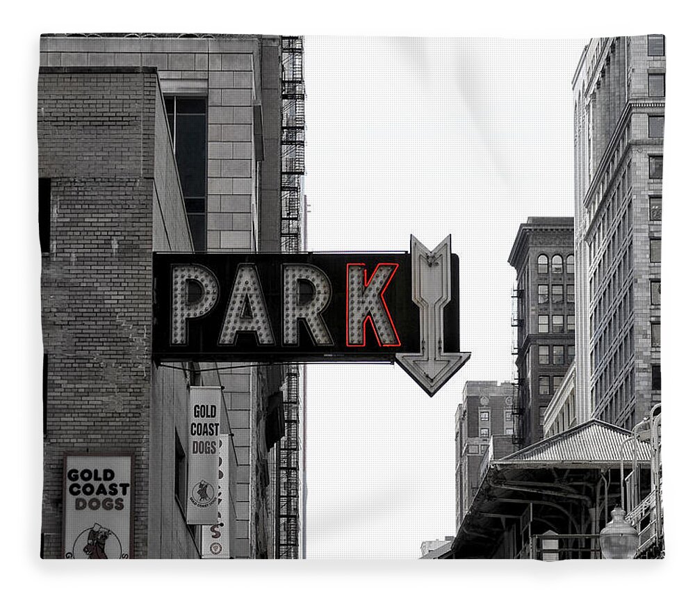 Parking Sign Fleece Blanket featuring the photograph Park by Jackson Pearson