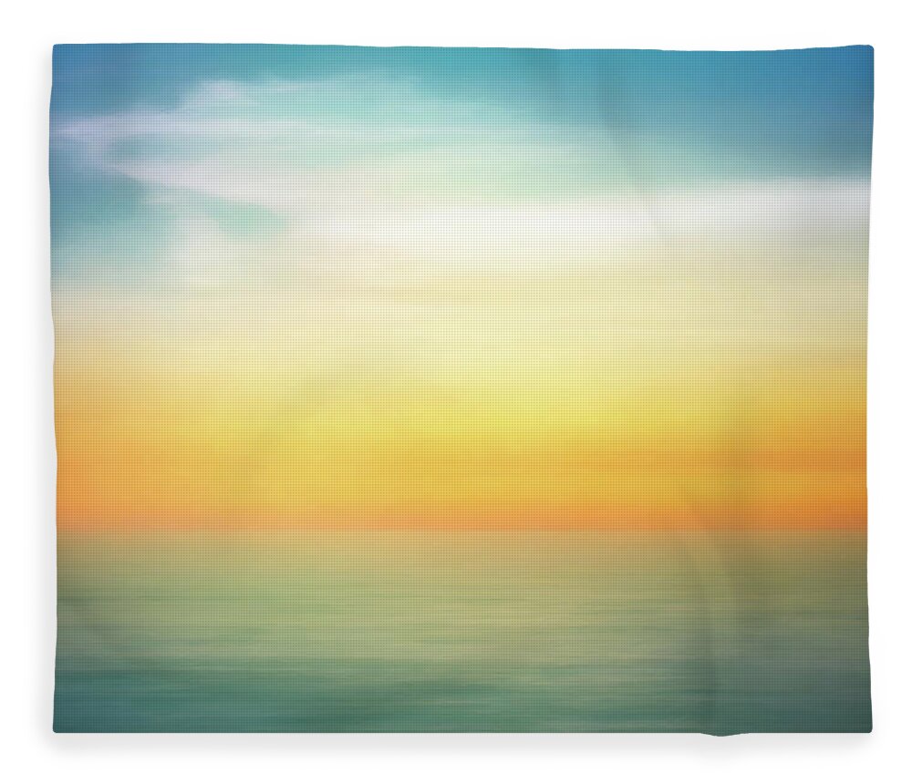 Pastel Fleece Blanket featuring the digital art Pastel Sunrise by Scott Norris