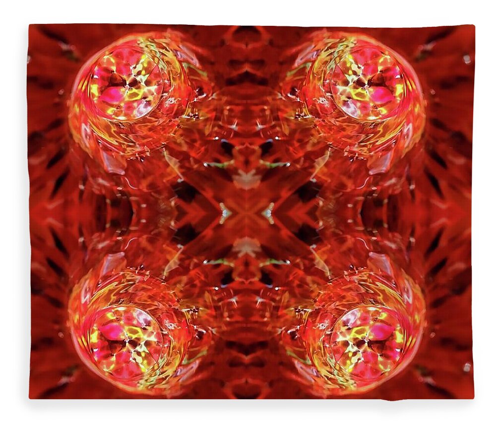 Abstract Fleece Blanket featuring the digital art Patch Graphic series #1 by Scott S Baker