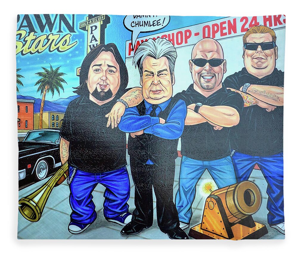 Pawn Stars Fleece Blanket featuring the photograph Pawn Stars in Las Vegas by Tatiana Travelways