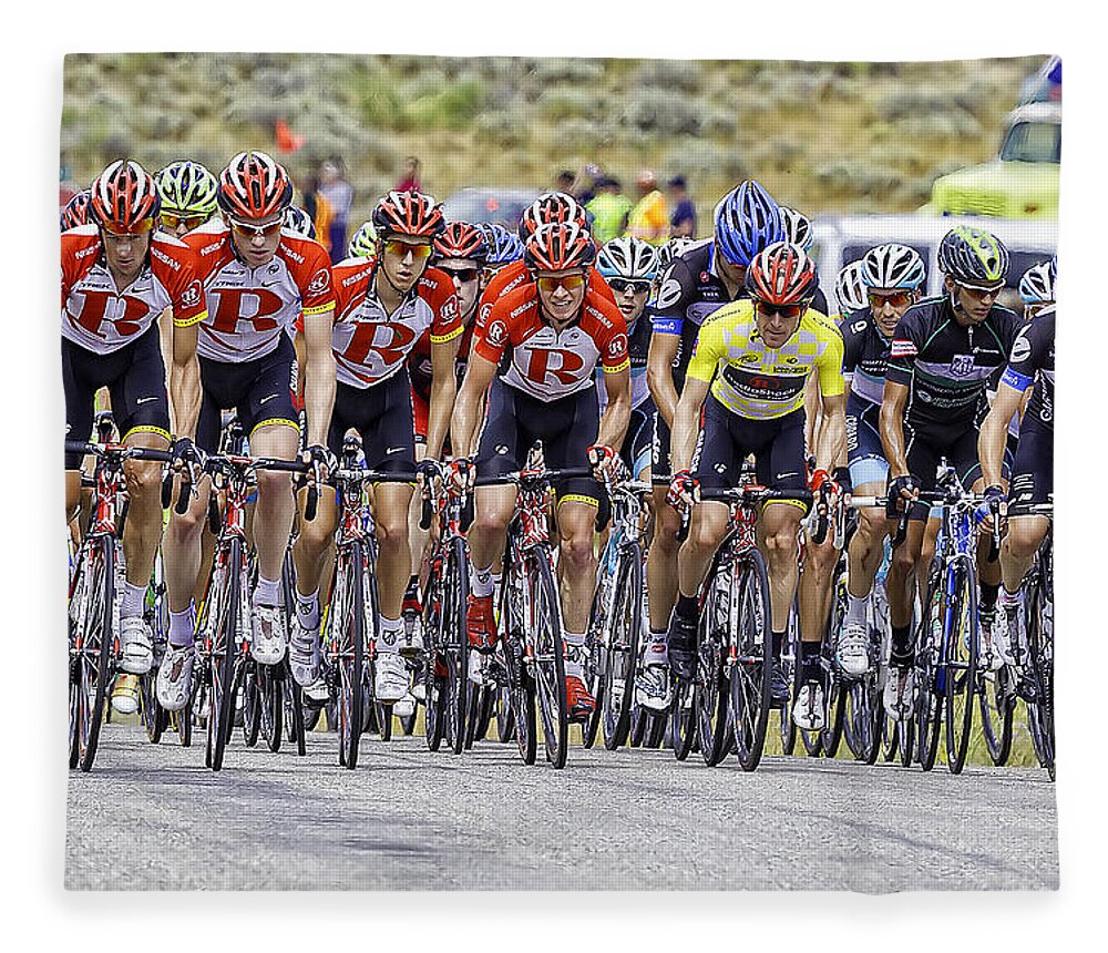Pro Fleece Blanket featuring the photograph Peloton USA Pro Cycling Challenge by Fred J Lord