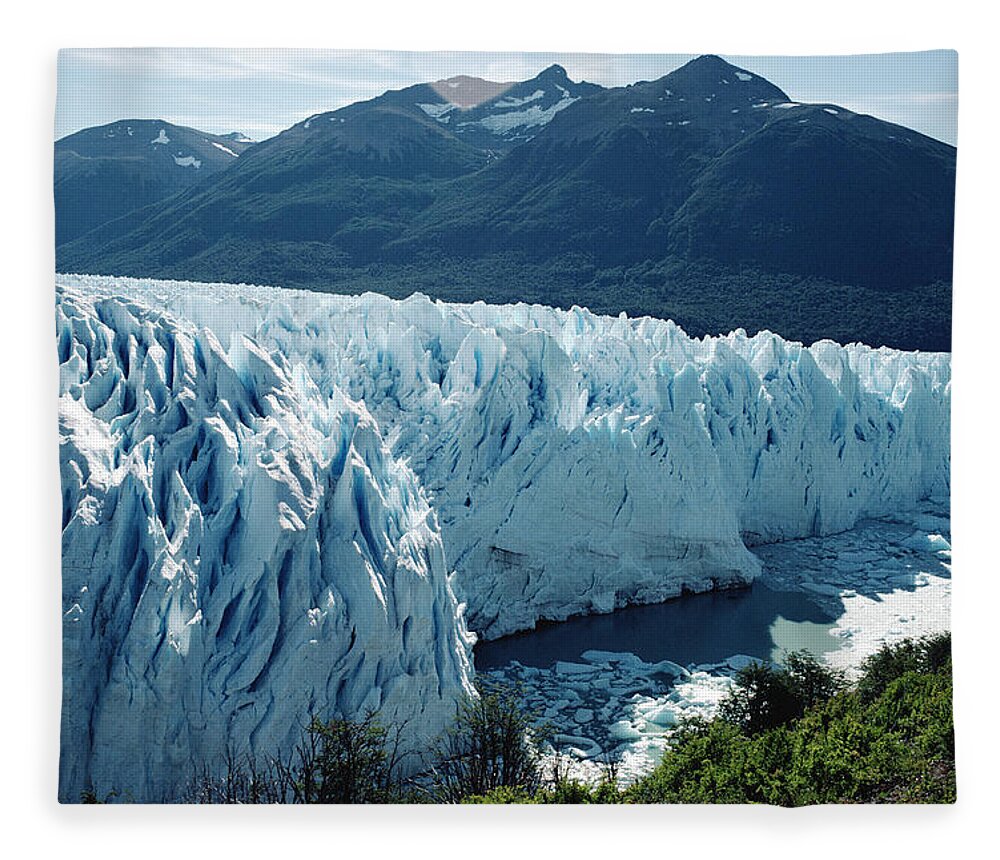00141357 Fleece Blanket featuring the photograph Perito Moreno at Lake Argentina by Tui De Roy