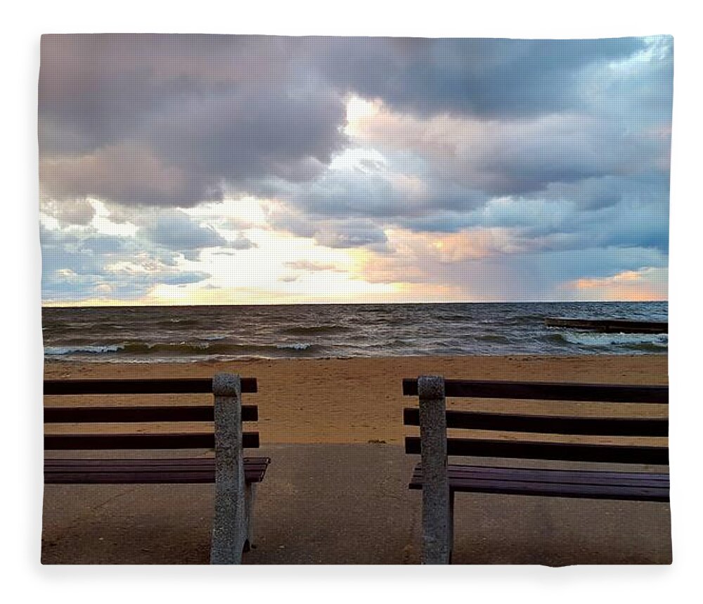 Lake Ontario Fleece Blanket featuring the photograph Perspectives, Looking Forward, Looking Back by Dani McEvoy